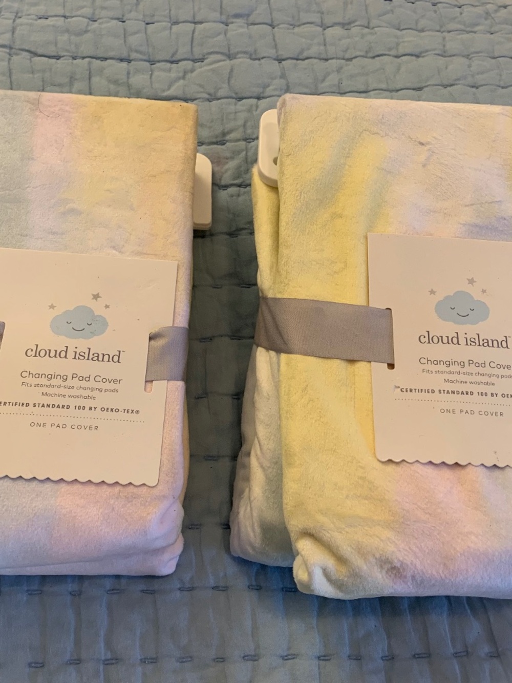 Set of 2 Cloud Island Changing Pad Covers NWT